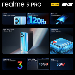 realme 9 Pro+ 5G ( 256 GB Storage, 8 GB RAM ) Online at Best Price